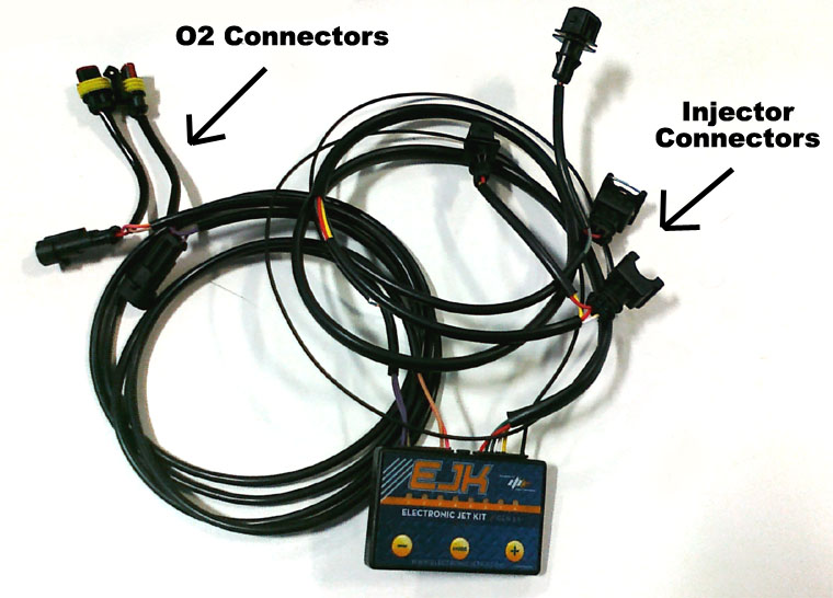 Example EJK fuel controller with Plug-in O2 Harness